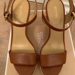 Michael Kors wedge leather sandals